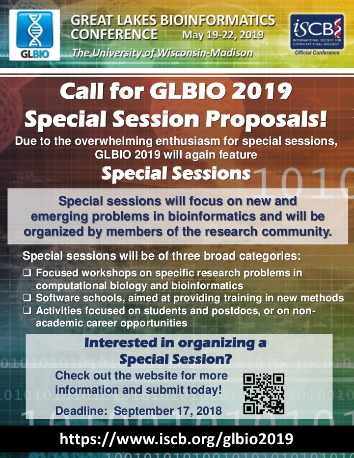 GLBIO 2019: Call for Special Sessions!