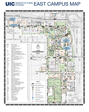 East Campus Map, University of Illinois at Chicago