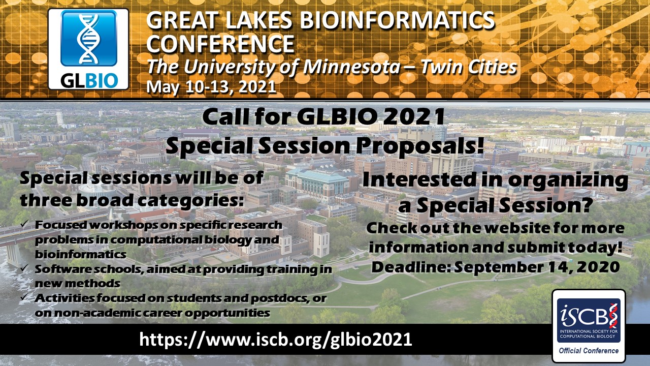 GLBIO 2021 -  May 10-13, 2021, Univ. of Minnesota, Twin Cities 
