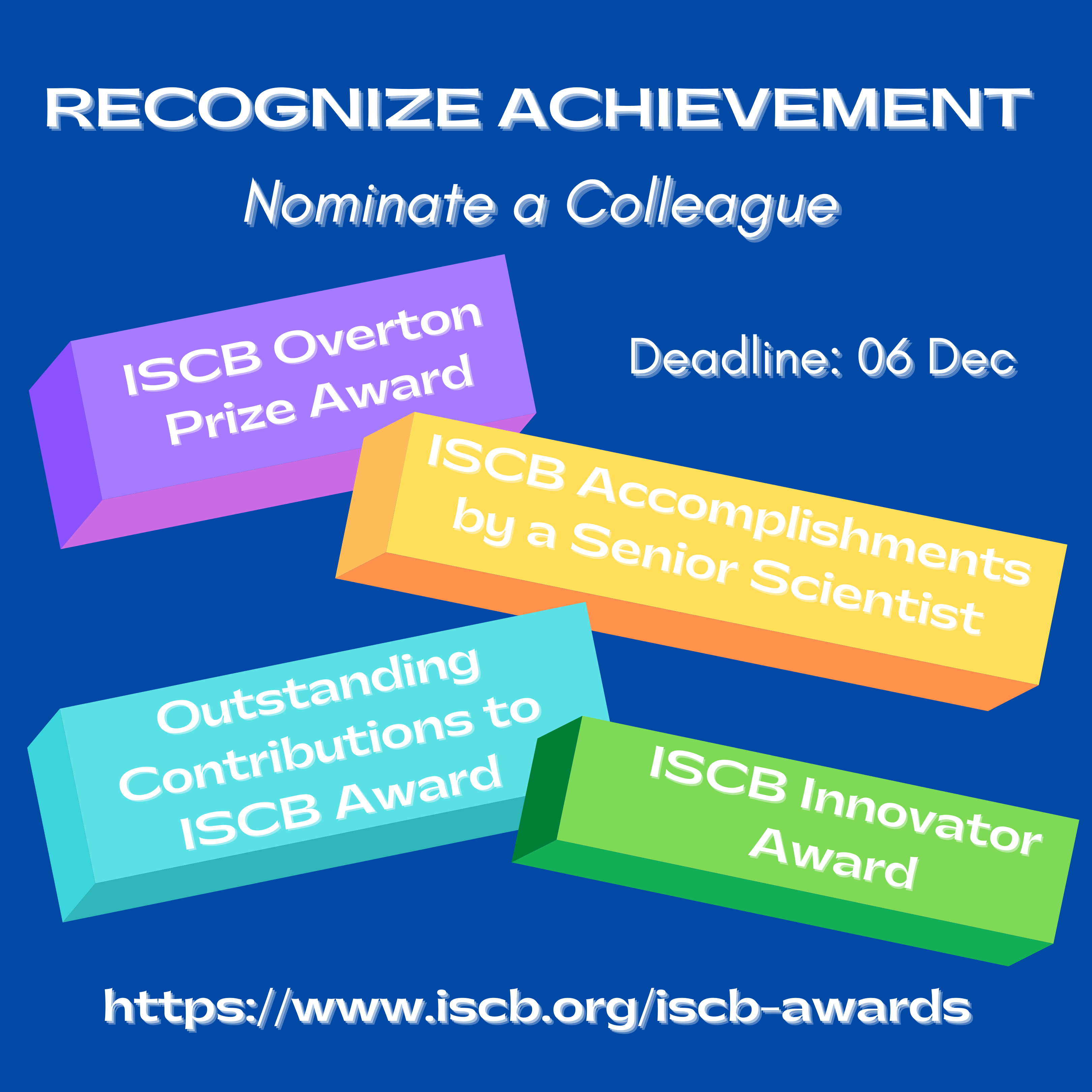Recognize Achievement - Nominate a Colleague for an ISCB Award