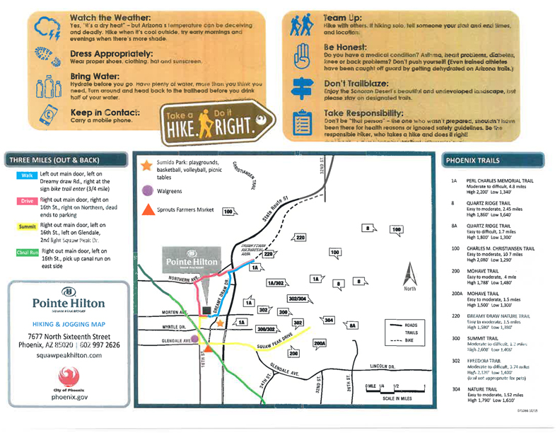 Hiking trail map