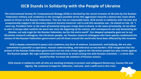 ISCB Stands in Solidarity with the People of Ukraine